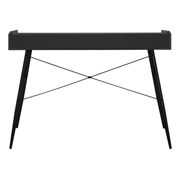 I 7537 Computer Desk - 48"L / Black / Black Metal - Furniture Depot