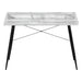 I 7539 Computer Desk - 48"L / White Marble-Look / Black Metal - Furniture Depot