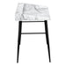 I 7539 Computer Desk - 48"L / White Marble-Look / Black Metal - Furniture Depot