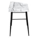 I 7539 Computer Desk - 48"L / White Marble-Look / Black Metal - Furniture Depot