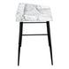 I 7539 Computer Desk - 48"L / White Marble-Look / Black Metal - Furniture Depot