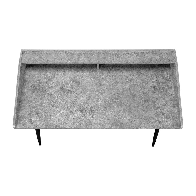 I 7540 Computer Desk - 48"L / Grey Stone-Look / Black Metal - Furniture Depot