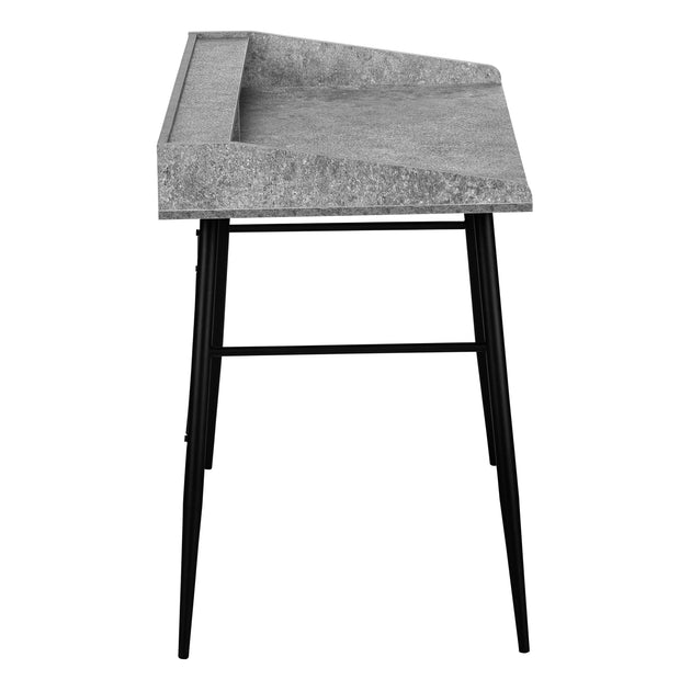 I 7540 Computer Desk - 48"L / Grey Stone-Look / Black Metal - Furniture Depot