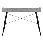 I 7540 Computer Desk - 48"L / Grey Stone-Look / Black Metal - Furniture Depot