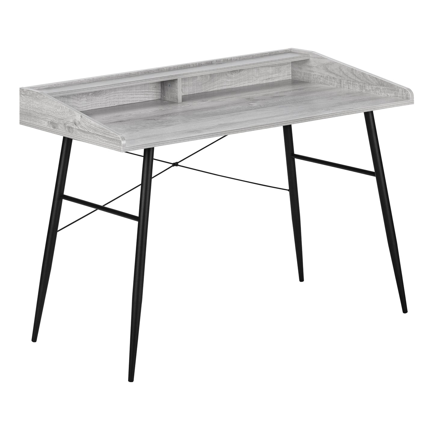 I 7541 Computer Desk - 48"L / Grey / Black Metal - Furniture Depot (7881139028216)