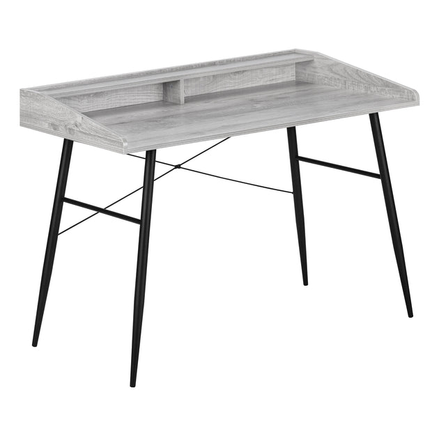 I 7541 Computer Desk - 48"L / Grey / Black Metal - Furniture Depot (7881139028216)