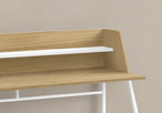 I 7543 Computer Desk - 48"L / Natural / White Metal - Furniture Depot