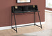I 7544 Computer Desk - 48"L / Black Marble-Look / Black Metal - Furniture Depot