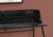 I 7544 Computer Desk - 48"L / Black Marble-Look / Black Metal - Furniture Depot