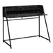 I 7544 Computer Desk - 48"L / Black Marble-Look / Black Metal - Furniture Depot