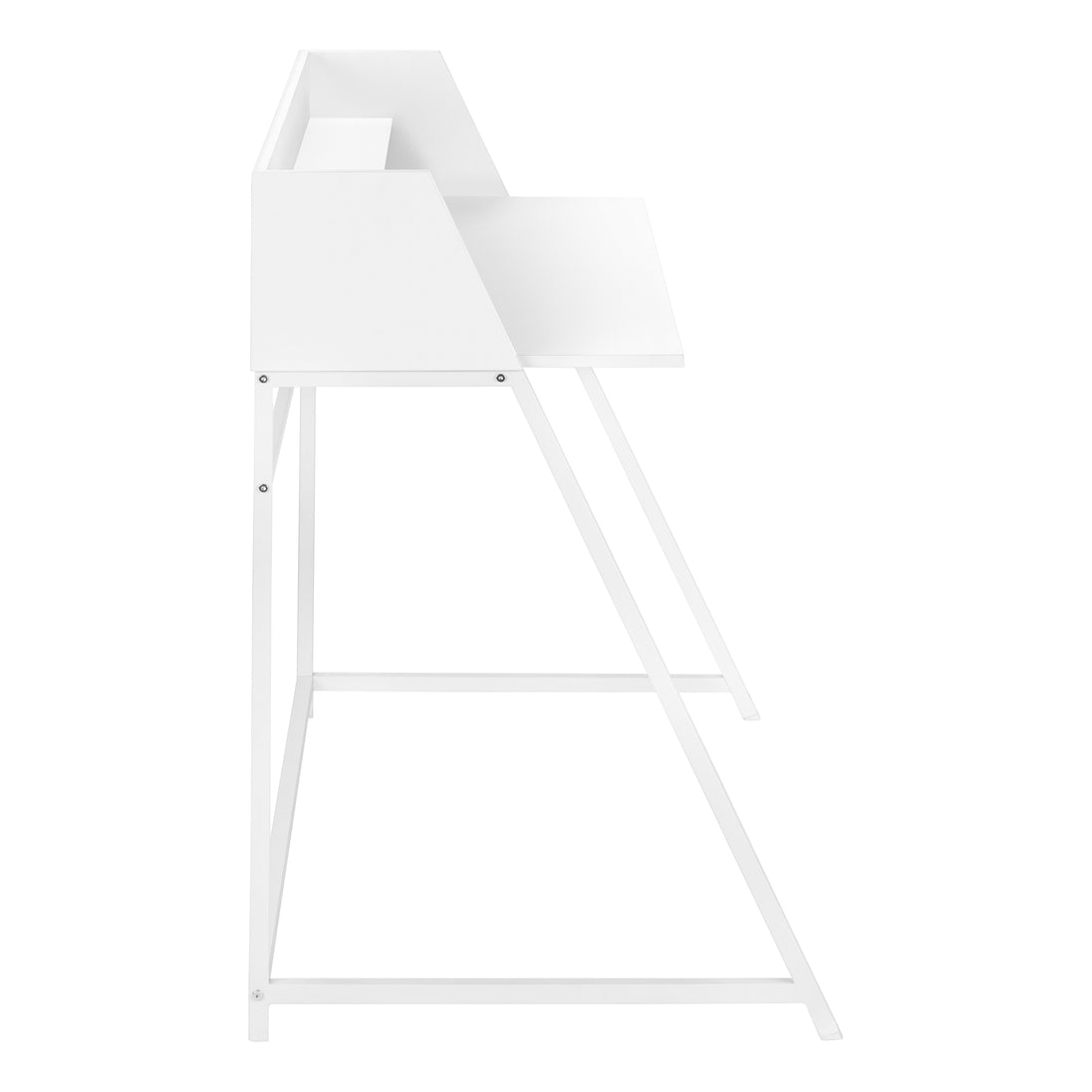 I 7545 Computer Desk - 48"L / White / White Metal - Furniture Depot