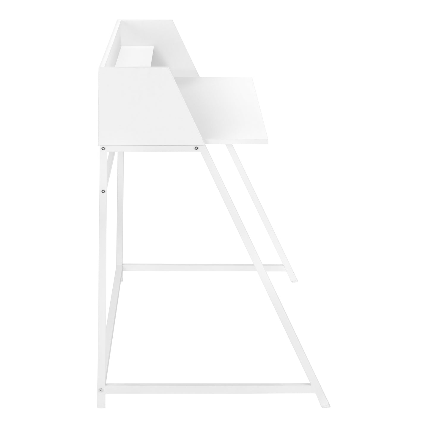 I 7545 Computer Desk - 48"L / White / White Metal - Furniture Depot