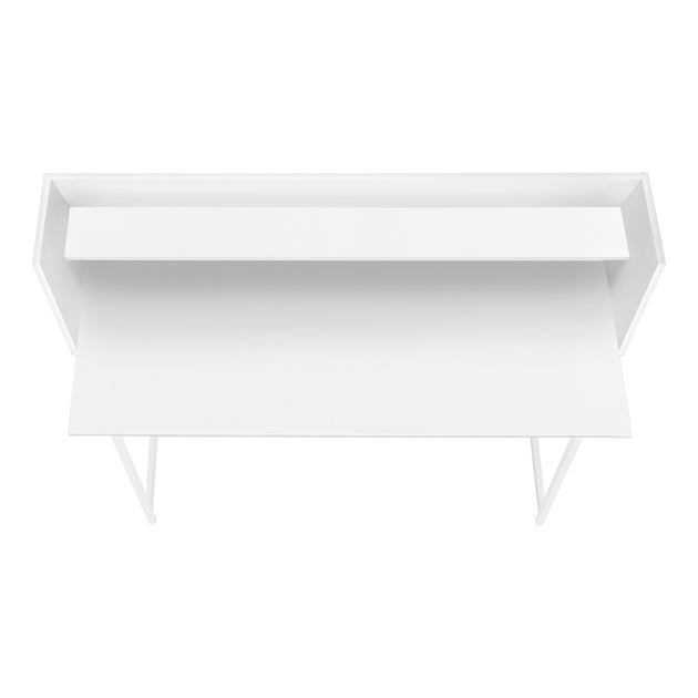 I 7545 Computer Desk - 48"L / White / White Metal - Furniture Depot