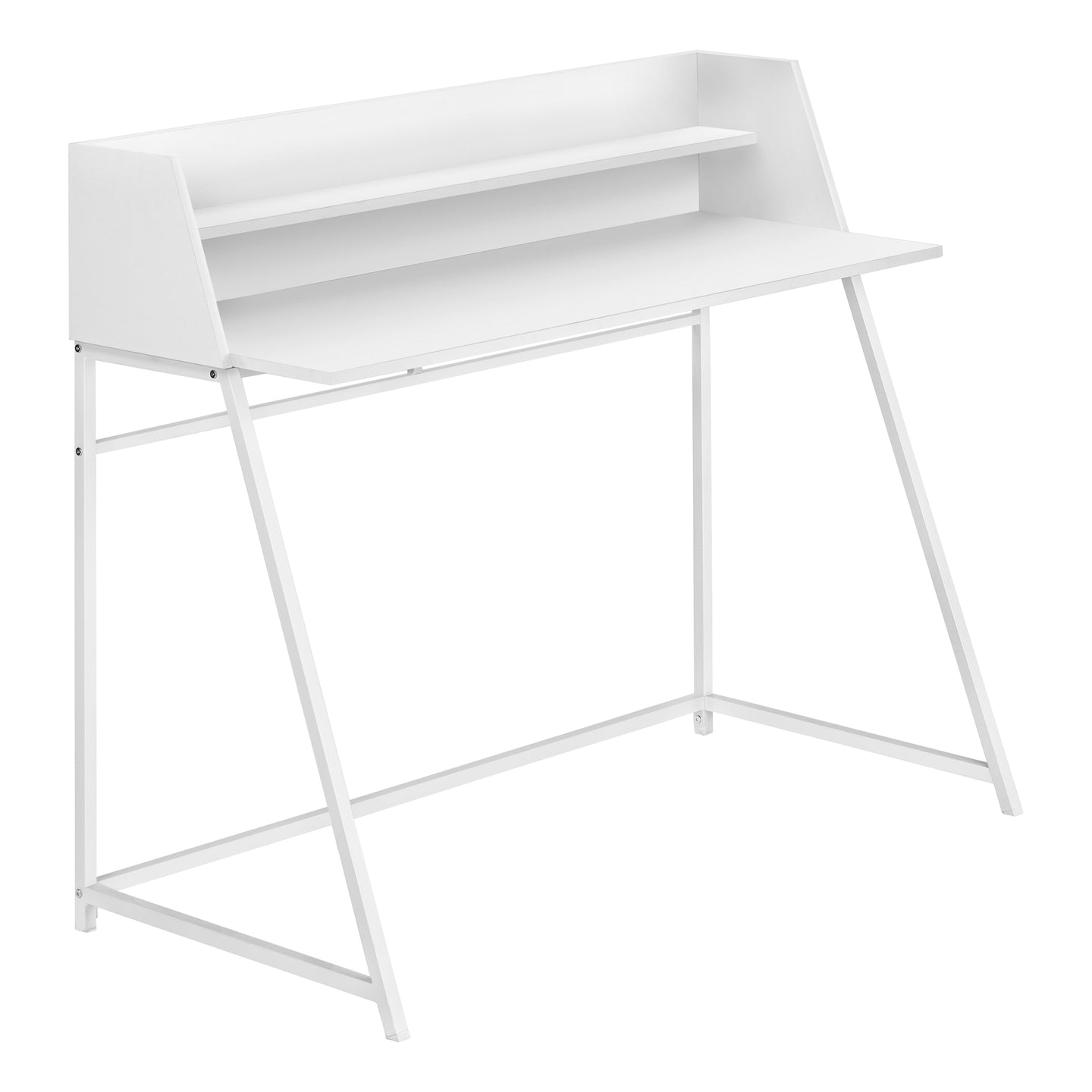 I 7545 Computer Desk - 48"L / White / White Metal - Furniture Depot