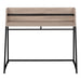 I 7546 Computer Desk - 48"L / Dark Taupe / Black Metal - Furniture Depot