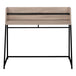 I 7546 Computer Desk - 48"L / Dark Taupe / Black Metal - Furniture Depot