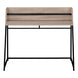I 7546 Computer Desk - 48"L / Dark Taupe / Black Metal - Furniture Depot