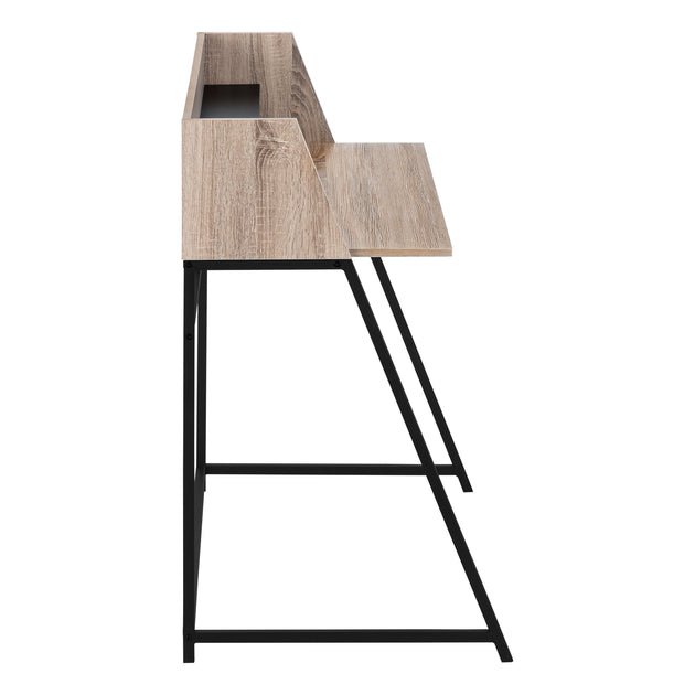 I 7546 Computer Desk - 48"L / Dark Taupe / Black Metal - Furniture Depot