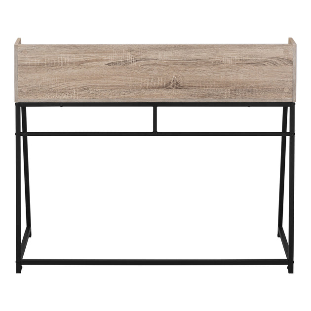 I 7546 Computer Desk - 48"L / Dark Taupe / Black Metal - Furniture Depot