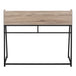 I 7546 Computer Desk - 48"L / Dark Taupe / Black Metal - Furniture Depot