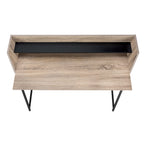 I 7546 Computer Desk - 48"L / Dark Taupe / Black Metal - Furniture Depot