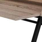 I 7546 Computer Desk - 48"L / Dark Taupe / Black Metal - Furniture Depot