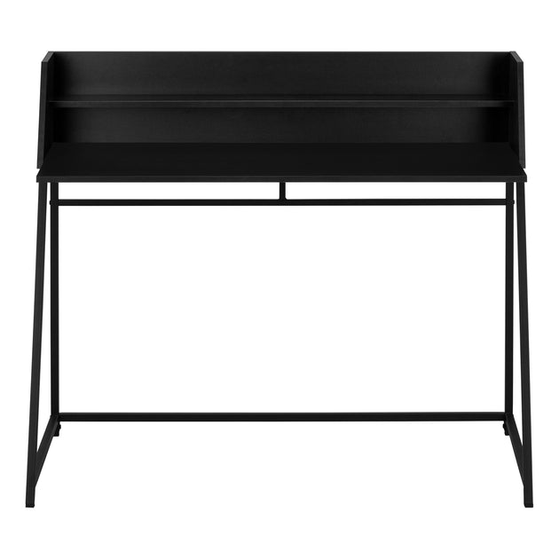 I 7547 Computer Desk - 48"L / Black / Black Metal - Furniture Depot