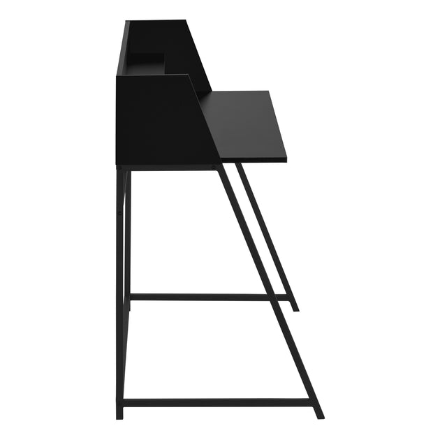 I 7547 Computer Desk - 48"L / Black / Black Metal - Furniture Depot