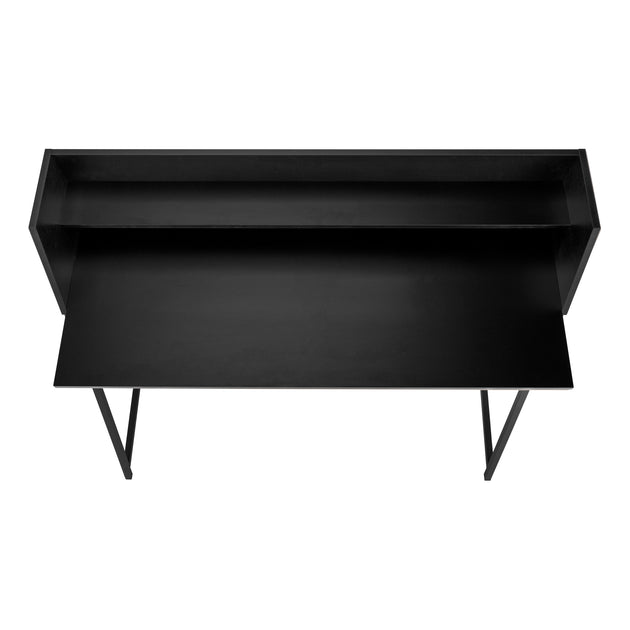 I 7547 Computer Desk - 48"L / Black / Black Metal - Furniture Depot
