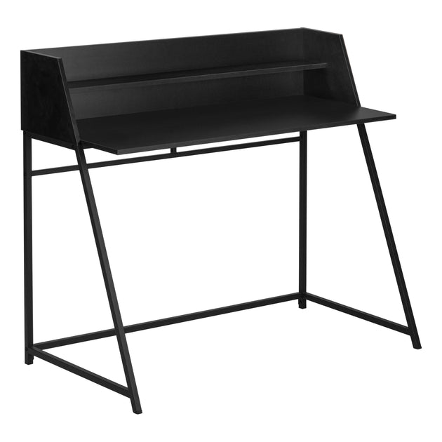 I 7547 Computer Desk - 48"L / Black / Black Metal - Furniture Depot