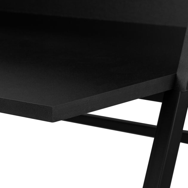 I 7547 Computer Desk - 48"L / Black / Black Metal - Furniture Depot