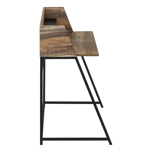 I 7548 Computer Desk - 48"L / Brown Reclaimed Wood / Black Metal - Furniture Depot