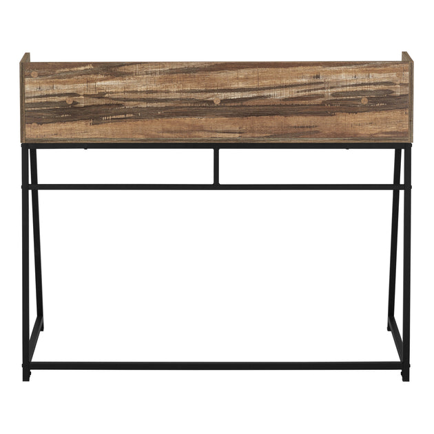 I 7548 Computer Desk - 48"L / Brown Reclaimed Wood / Black Metal - Furniture Depot