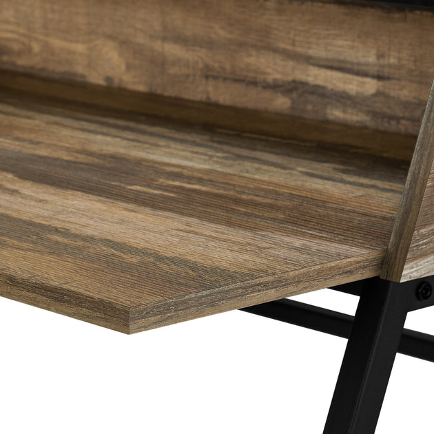 I 7548 Computer Desk - 48"L / Brown Reclaimed Wood / Black Metal - Furniture Depot