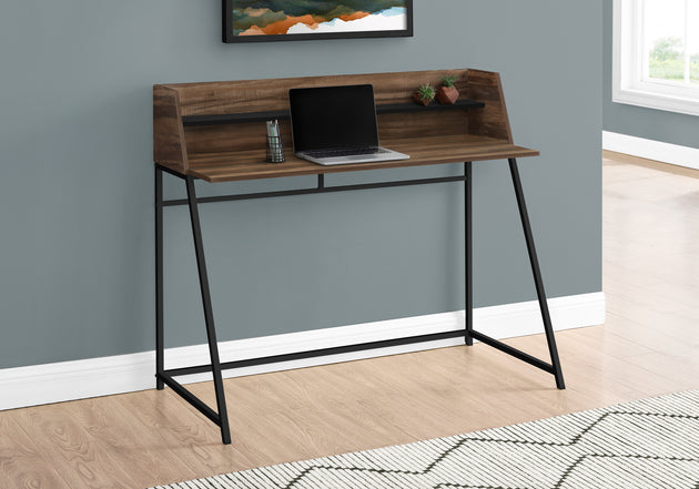I 7548 Computer Desk - 48"L / Brown Reclaimed Wood / Black Metal - Furniture Depot
