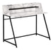 I 7549 Computer Desk - 48"L / White Marble-Look / Black Metal - Furniture Depot