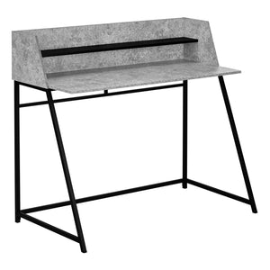 I 7550 Computer Desk - 48"L / Grey Stone-Look / Black Metal - Furniture Depot