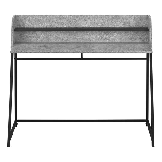 I 7550 Computer Desk - 48"L / Grey Stone-Look / Black Metal - Furniture Depot
