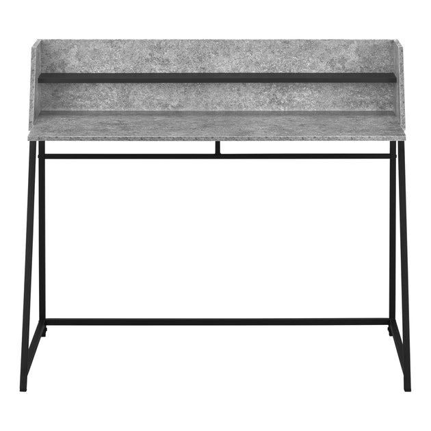 I 7550 Computer Desk - 48"L / Grey Stone-Look / Black Metal - Furniture Depot