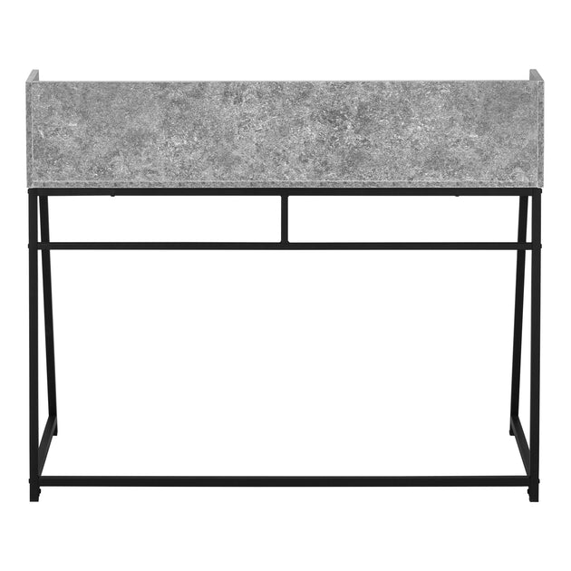 I 7550 Computer Desk - 48"L / Grey Stone-Look / Black Metal - Furniture Depot
