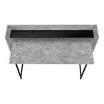 I 7550 Computer Desk - 48"L / Grey Stone-Look / Black Metal - Furniture Depot