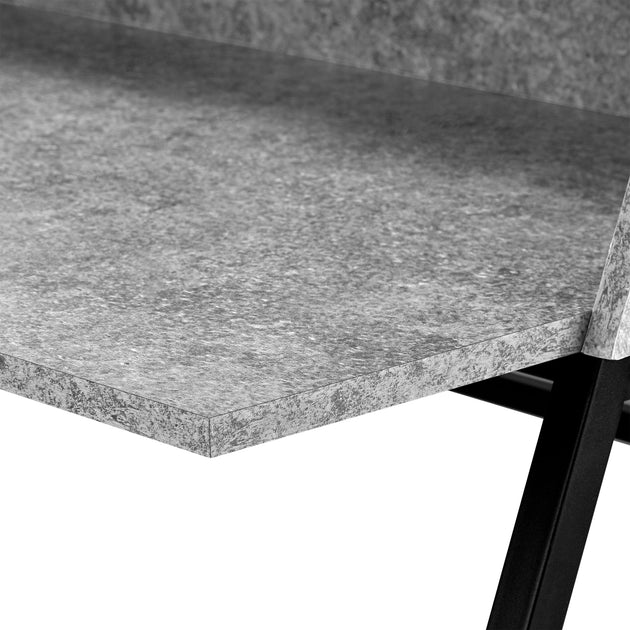 I 7550 Computer Desk - 48"L / Grey Stone-Look / Black Metal - Furniture Depot