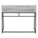 I 7551 Computer Desk - 48"L / Grey / Black Metal - Furniture Depot