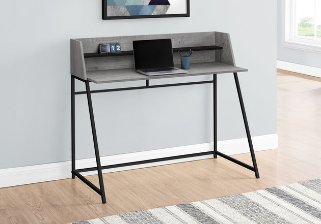 I 7551 Computer Desk - 48"L / Grey / Black Metal - Furniture Depot