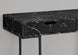 I 7552 Computer Desk - 48"L / Black Marble-Look / Black Metal - Furniture Depot