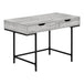 I 7553 Computer Desk - 48"L / Grey / Black Metal - Furniture Depot