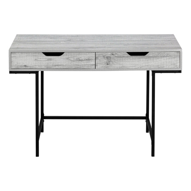 I 7553 Computer Desk - 48"L / Grey / Black Metal - Furniture Depot