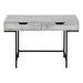 I 7553 Computer Desk - 48"L / Grey / Black Metal - Furniture Depot