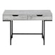I 7553 Computer Desk - 48"L / Grey / Black Metal - Furniture Depot