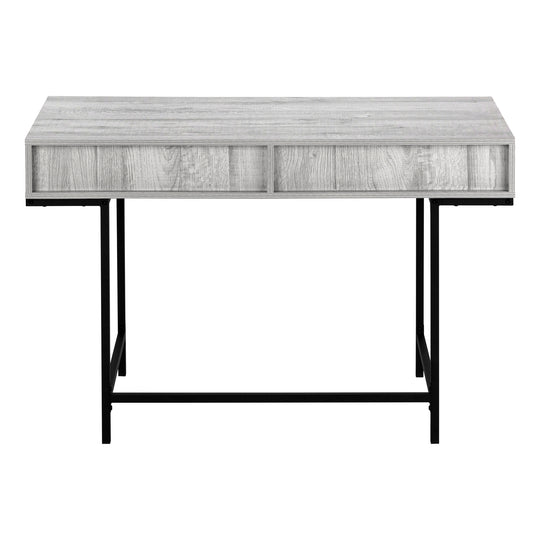 I 7553 Computer Desk - 48"L / Grey / Black Metal - Furniture Depot